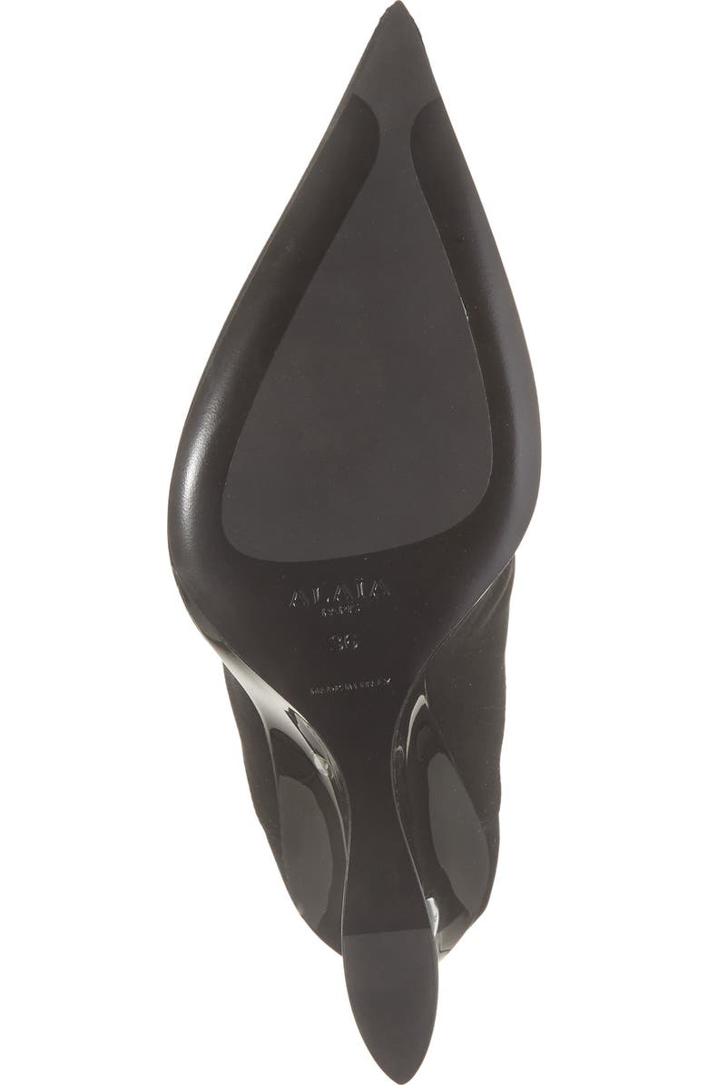 Alaïa Acrylic Wedge Mule, Alternate, color, Noir