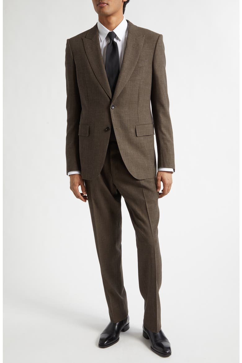 Fresco Mohair, Wool & Linen Blend Blazer, Alternate, color, KHAKI BROWN