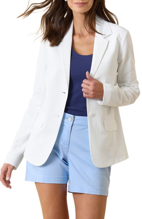 Nova Wave Cotton Stretch Seersucker Blazer