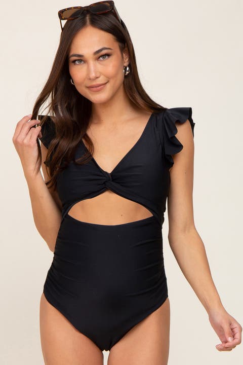 Cutout Flutter One Piece Swimsuit