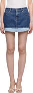7 For All Mankind Cherry Layer Denim Skirt