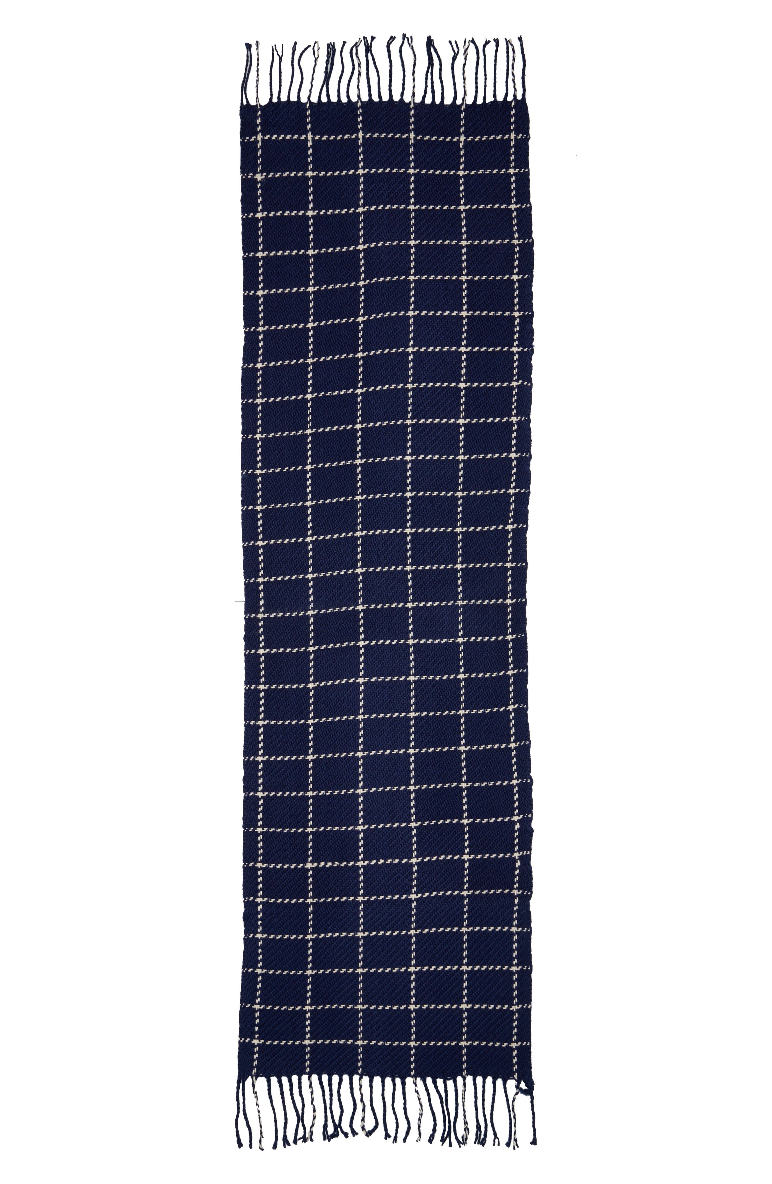 SAACHI Grid Plaid Fringe Scarf (Women) | Nordstromrack