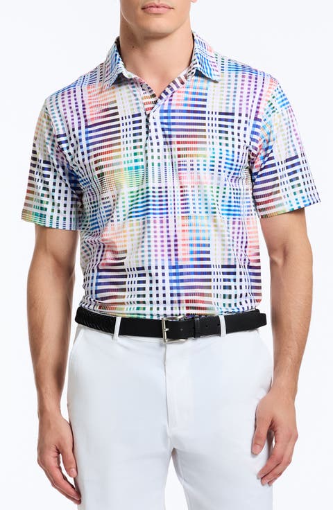 Wallis Geo Print Performance Polo