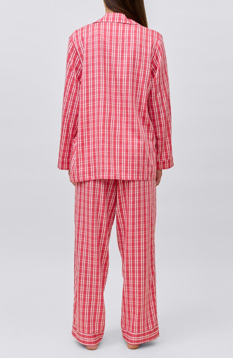 Papinelle Holiday Plaid Cotton Sateen Pajamas, Alternate, color,