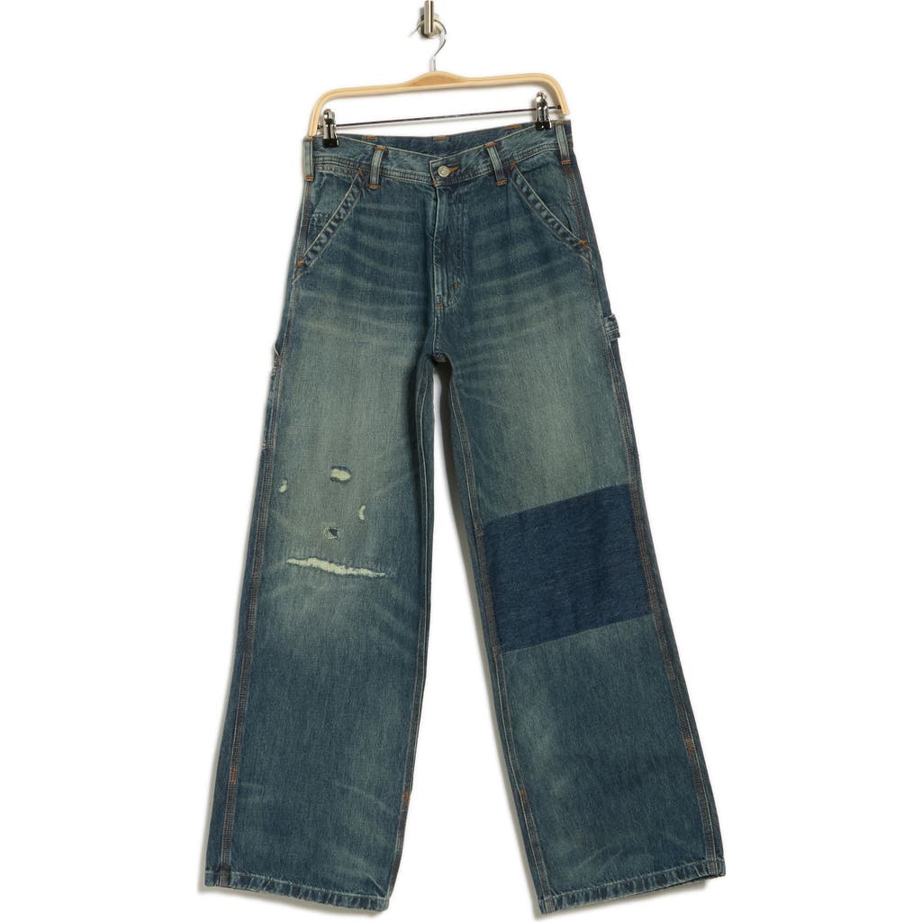 Denimist Teri Wide Leg Carpenter Jeans In Blue