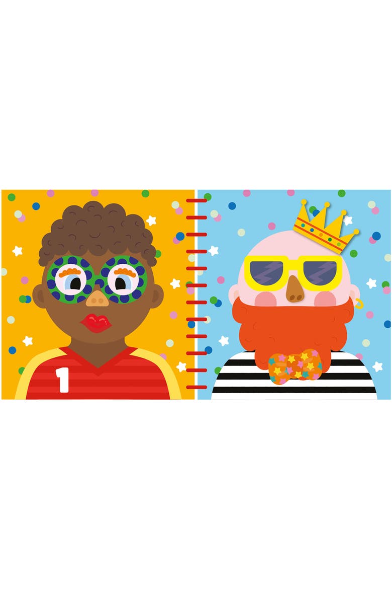 Reusable Silicone Sticker Book, Silly Faces, Kids 3+, Alternate, color, Multicolored