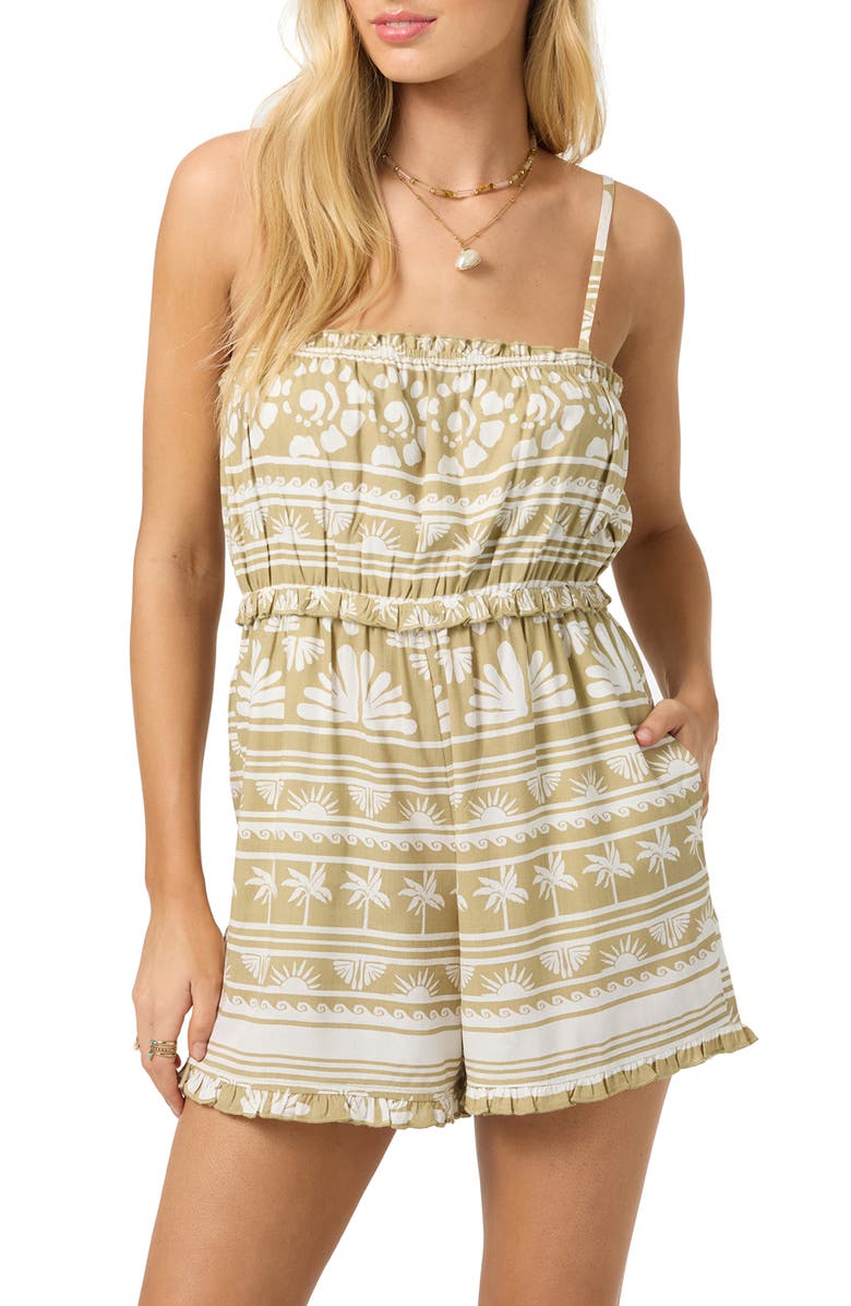 O'Neill Micah Printed Romper, Alternate, color, Twill