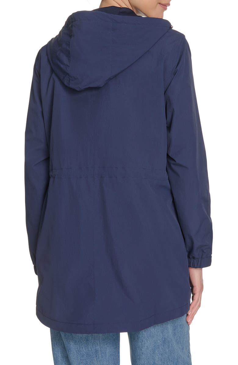 Champion Hooded Rain Jacket, Alternate, color, Peacoat