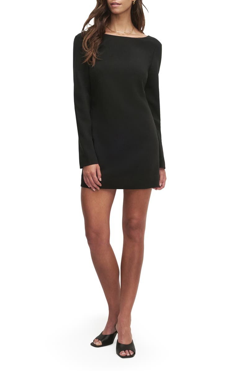 Favorite Daughter Meet Cute Long Sleeve Minidress, Main, color, Black