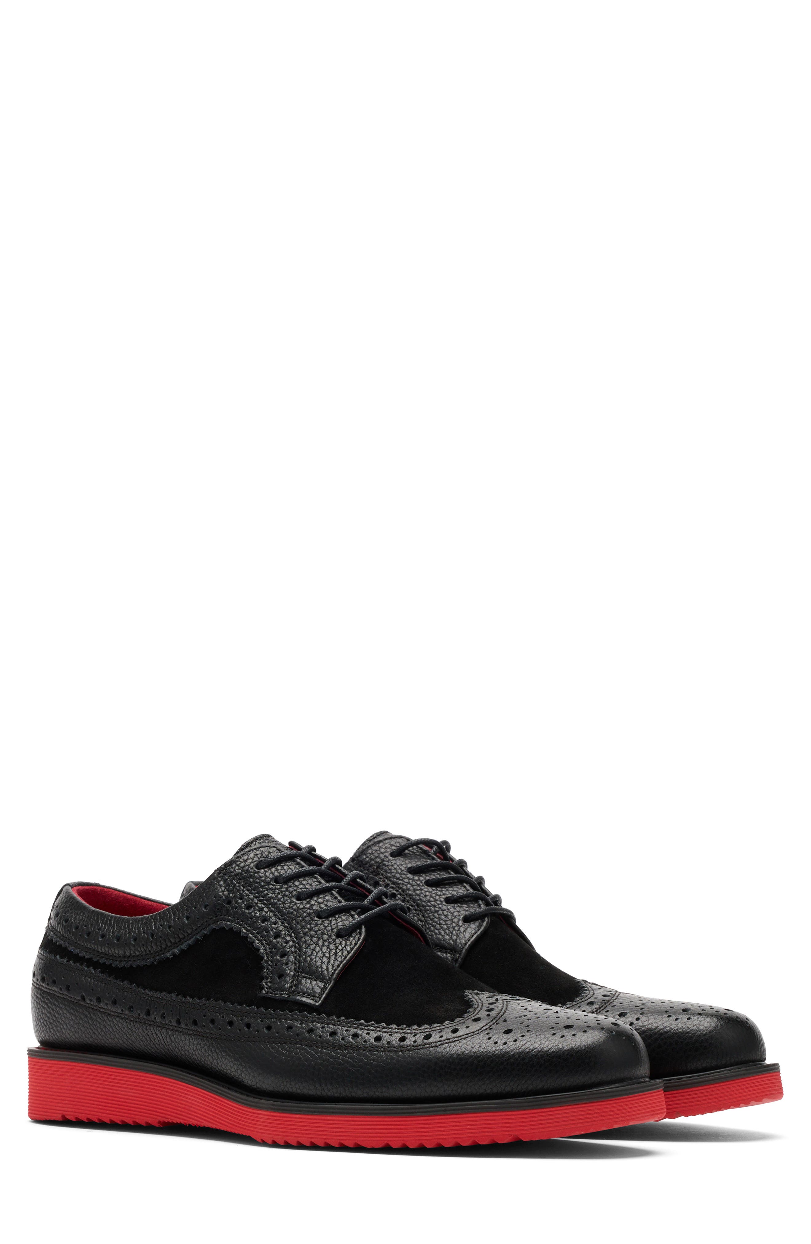 MARC NOLAN Alexander Wingtip Derby, Alternate, color, Black