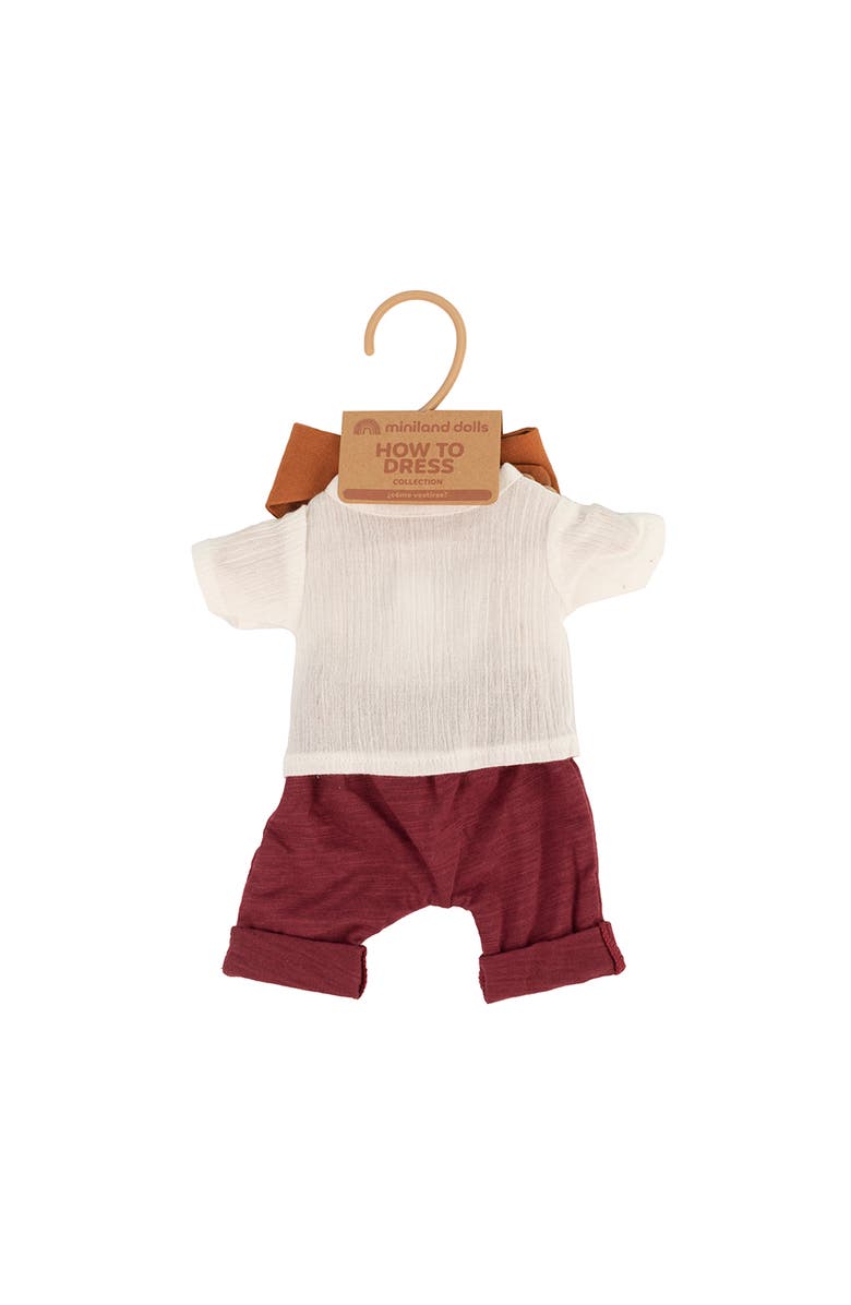 Miniland Doll Outfit for 12 5/8" Miniland Boy Dolls, Alternate, color, Red Multi