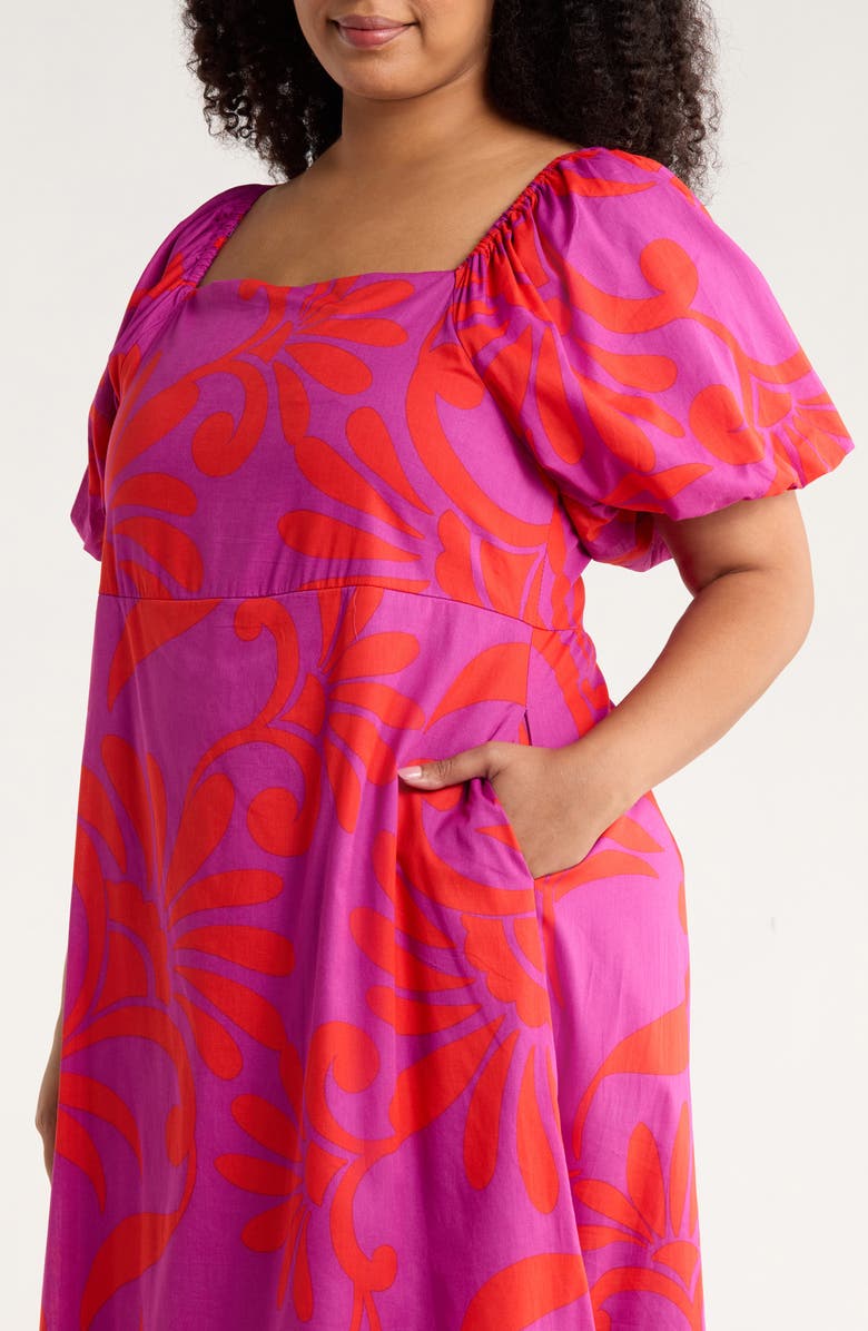 SUGARLIPS Arona Floral Xena Cotton Maxi Dress, Alternate, color,