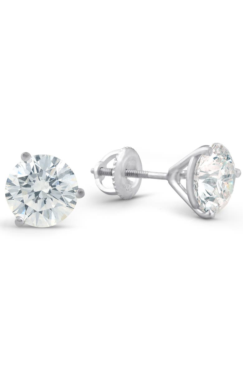 Bliss Diamond Certified 4 1/2 Ct Lab Grown Diamond Martini Screw Back Studs 14k Gold, Alternate, color, 