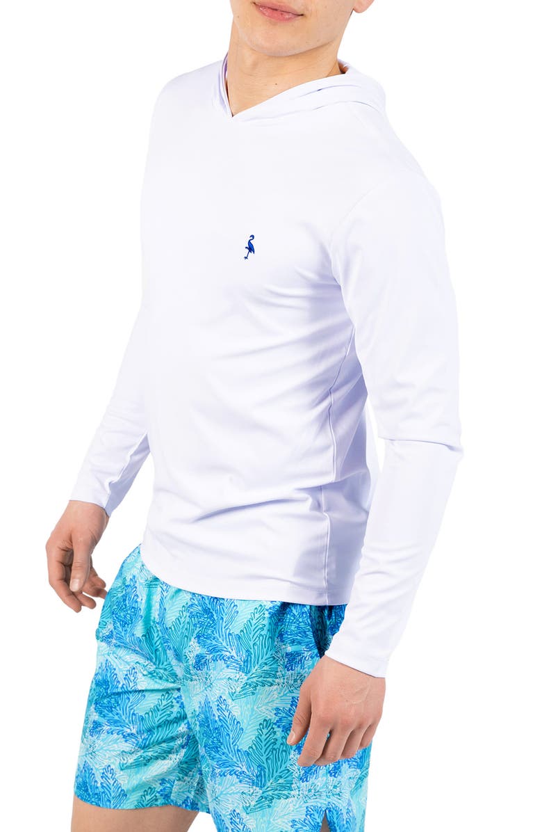 TailorByrd SPF 30+ Long Sleeve Hooded Rashguard, Alternate, color, White