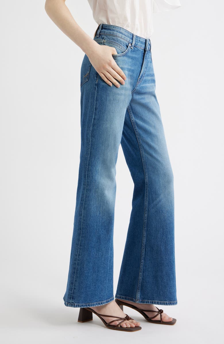 BOSS Orange The Soft Bootcut Jeans, Alternate, color, Dark Blue