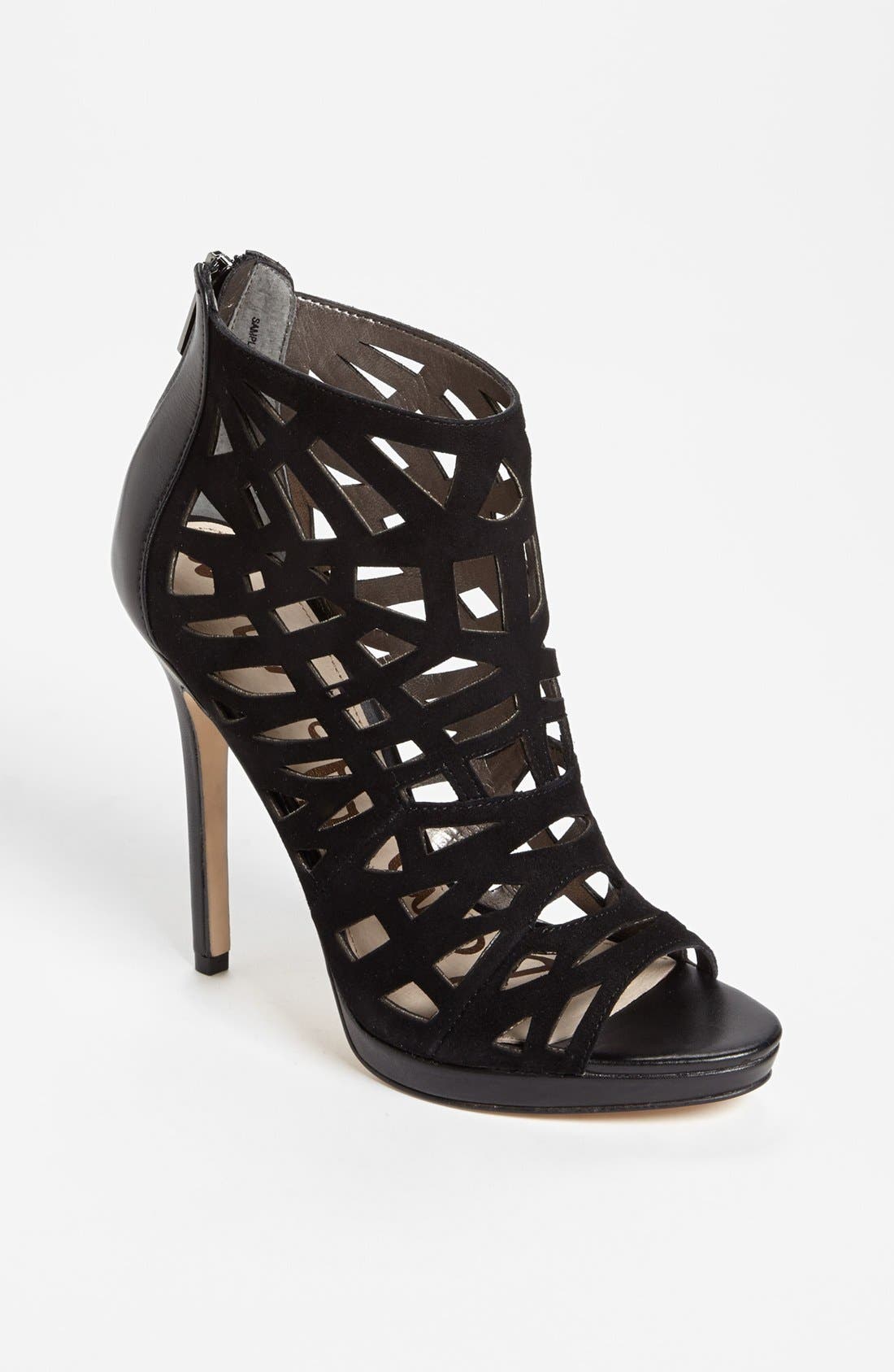 Sam Edelman 'Ellie' Cage Peep Toe Bootie, Main, color, 
