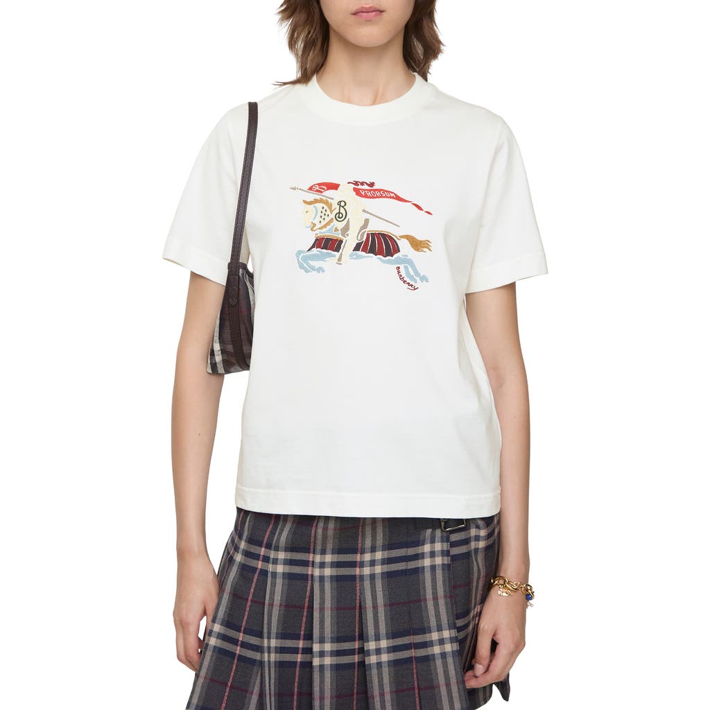 Burberry Ekd Cotton T-shirt In White