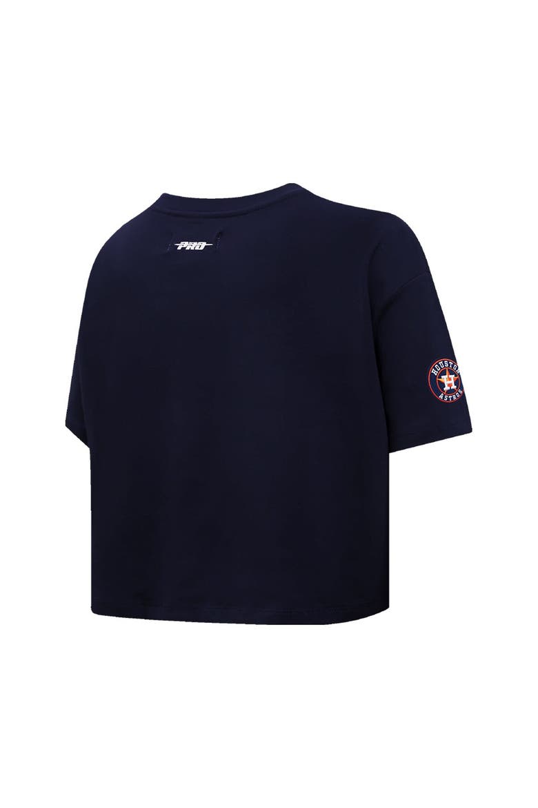 Women's Pro Standard Navy Houston Astros Painted Sky Boxy Cropped T-Shirt, Alternate, color, Navy