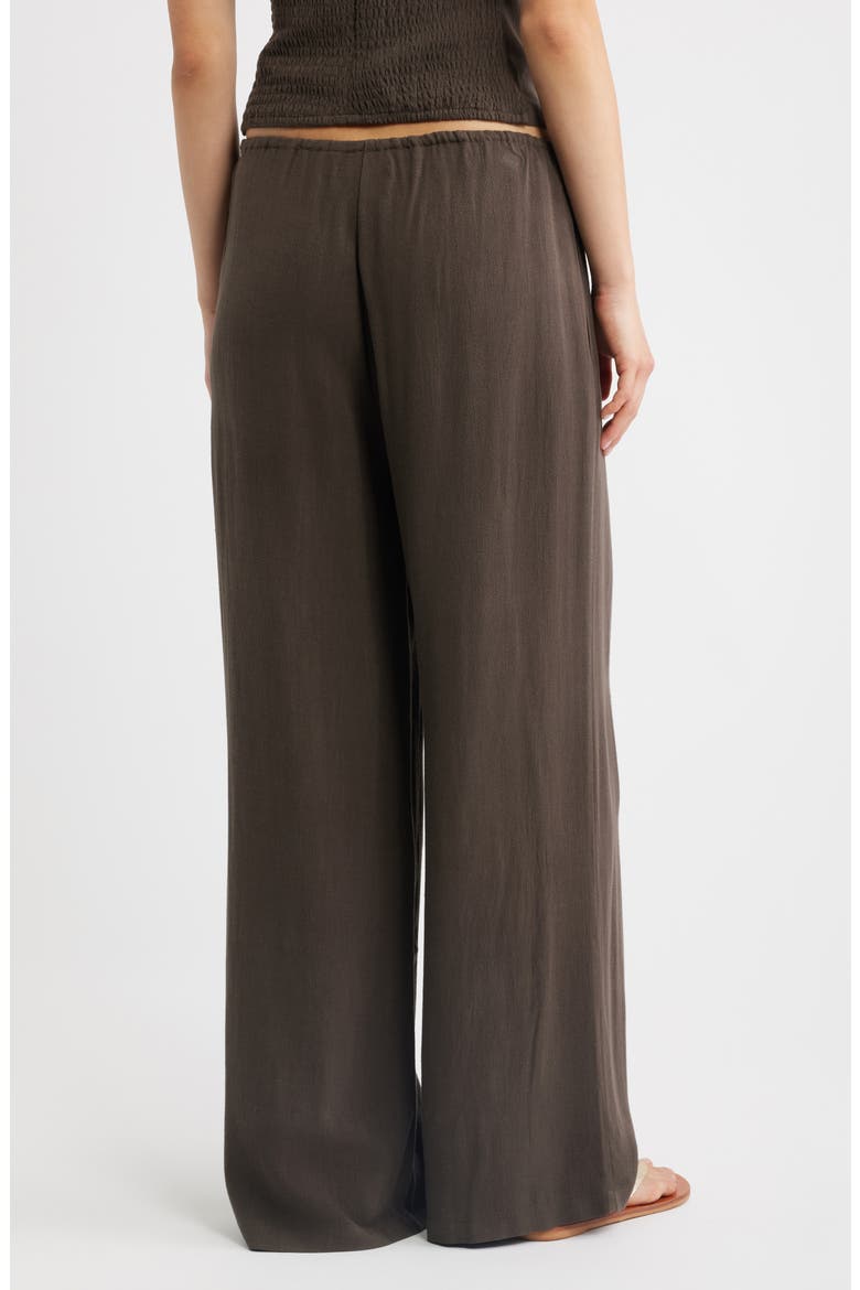 Milla Tie Waist Wide Leg Pants, Alternate, color, BROWN