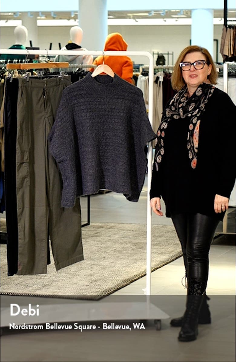 Sinclaire Cable Knit Poncho, sales video thumbnail