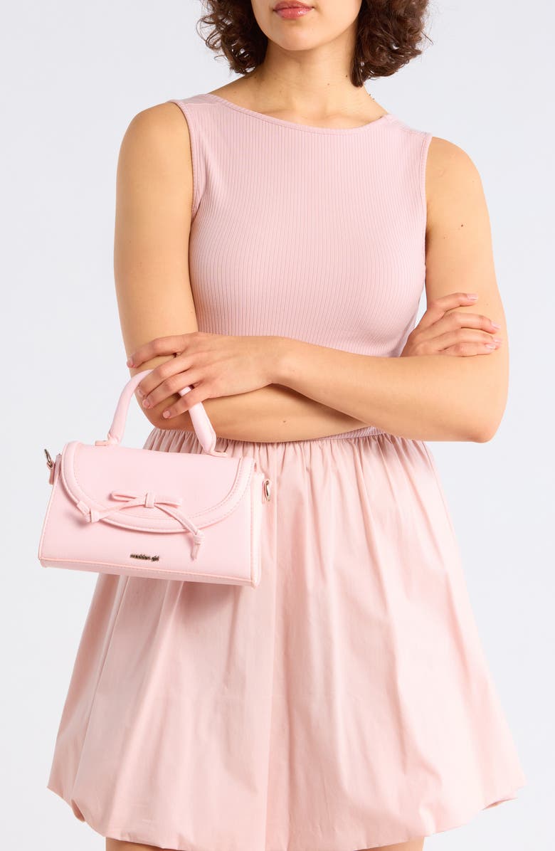Madden Girl Faux Leather Top Handle Bag, Alternate, color, Primrose