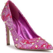 Jessica Simpson Welica Embellished Jacquard Pump