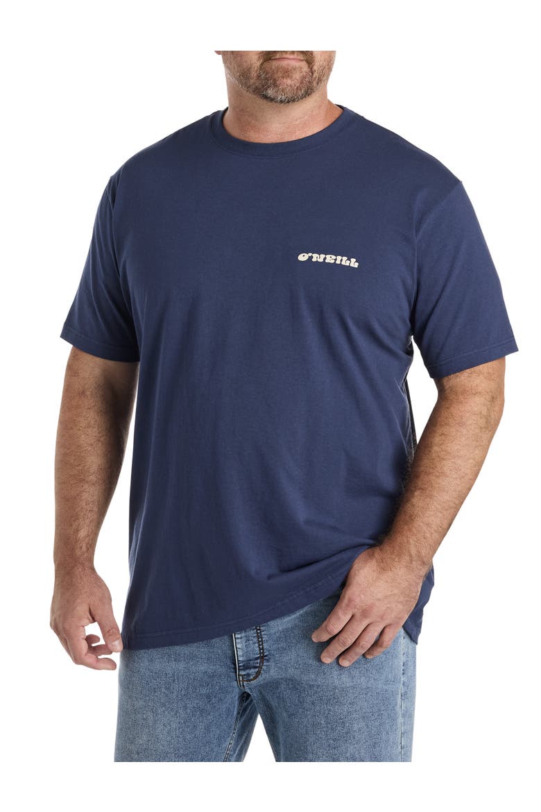 Big & Tall Hacked Graphic Tee, Alternate, color, NAVY
