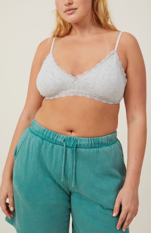 COTTON ON BODY COTTON ON BODY ORGANIC COTTON LACE TRIANGLE PADDED BRALETTE