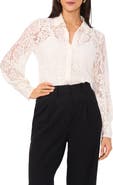 Vince Camuto Lace Button-Up Shirt