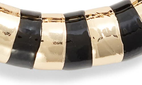 Nordstrom Set Of 2 Mixed Bead Stretch Bracelets In Black- Gold