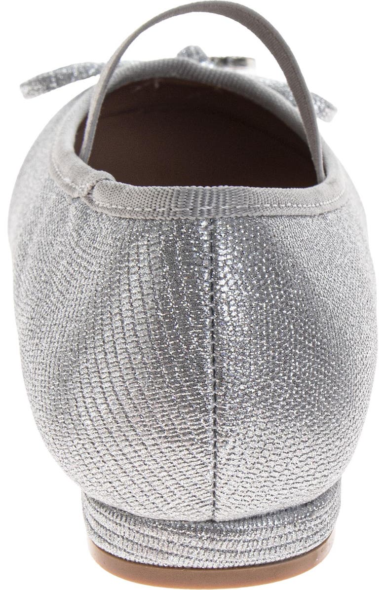 BADGLEY MISCHKA Dress Shoes for Girls Elegant Glitter Finish Classic Formal, Alternate, color, Silver