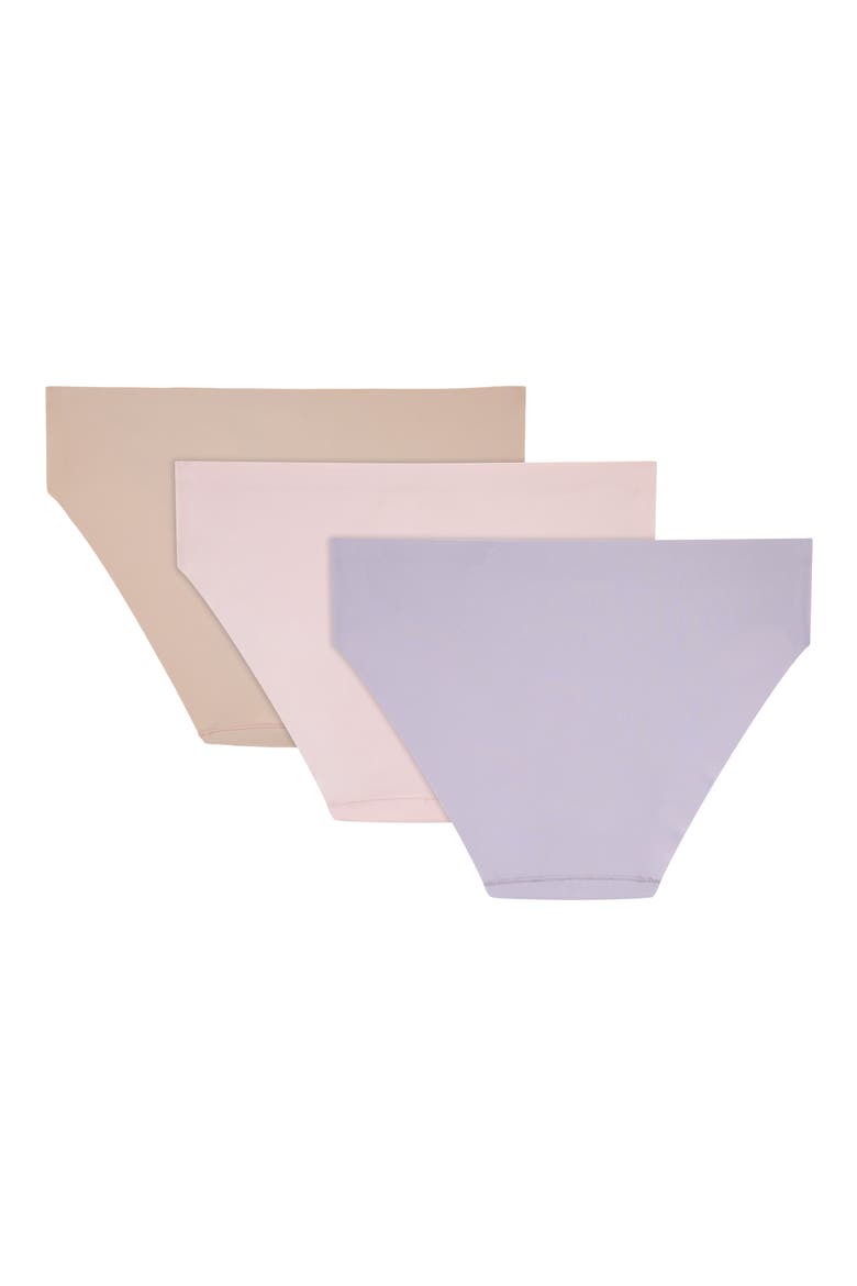 3-Pack Laser Cut Bikini, Alternate, color, SAND PEARLY PINK LAVENDER