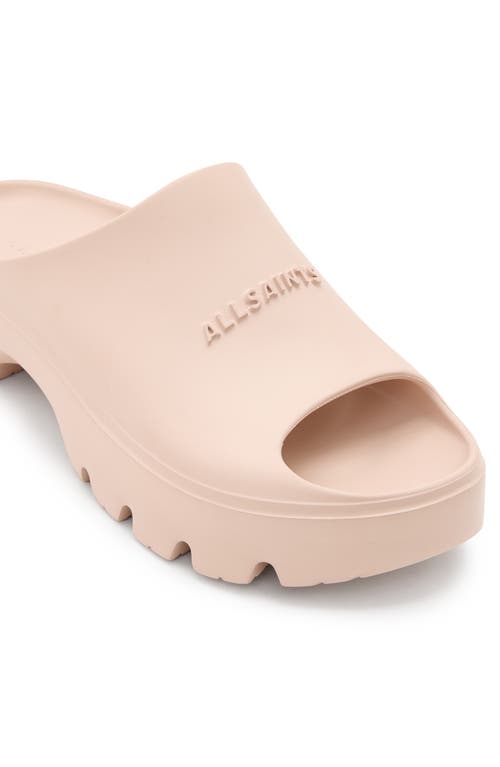 Shop Allsaints Eclipse Platform Slide Sandal In Rose Dust Pink