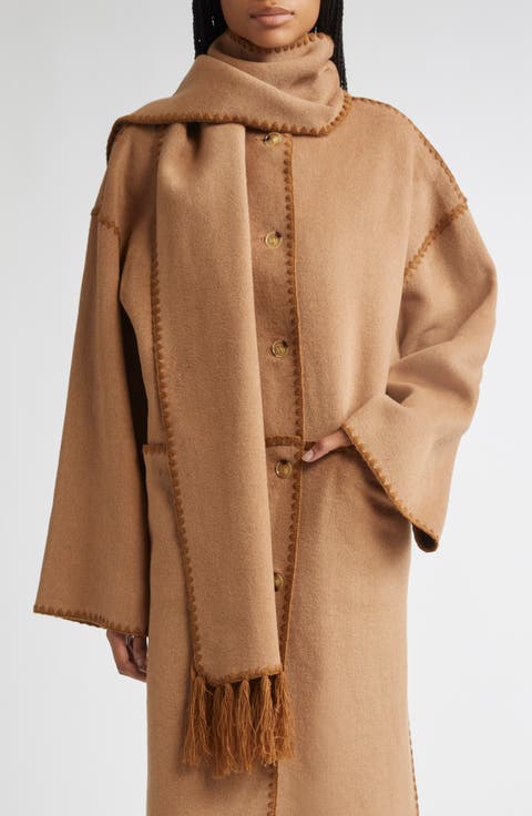 コート TOTEME Woman Coat Brown 234WRTWOU248FB0037 021 Toteme Women's Wool Loose Double-sided Tweed Coat | eBay