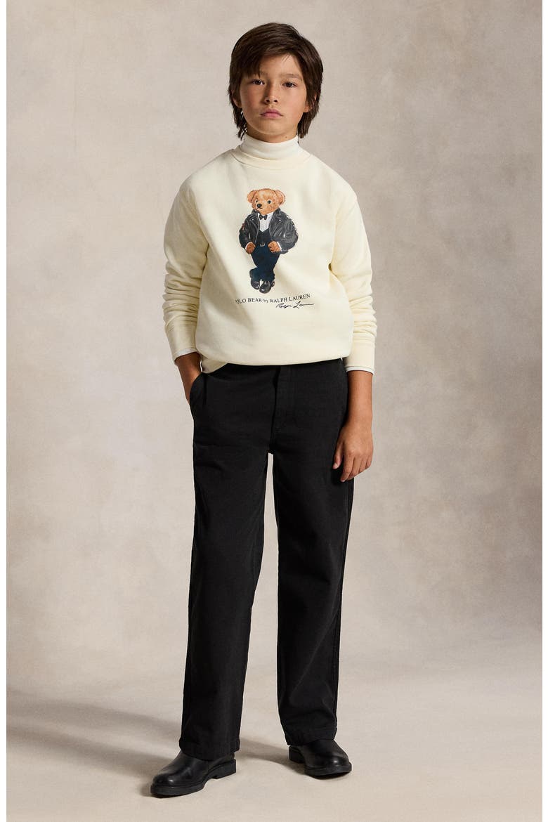 Kids' Polo Bear Graphic Sweatshirt, Alternate, color, CLUBHOUSE CREAM