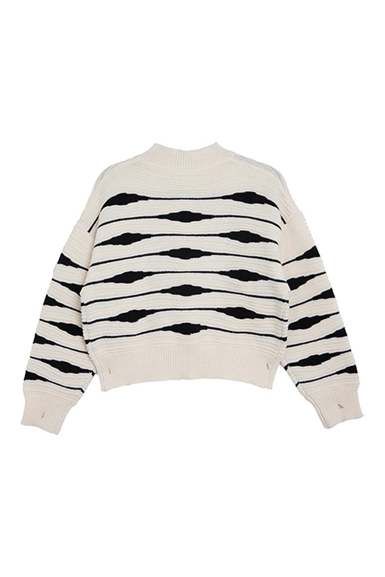 Stripe Button Knit Sweater, Alternate, color, IVORY