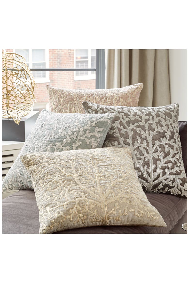 Tree of Life Appliqué Accent Pillow, Alternate, color, GREY