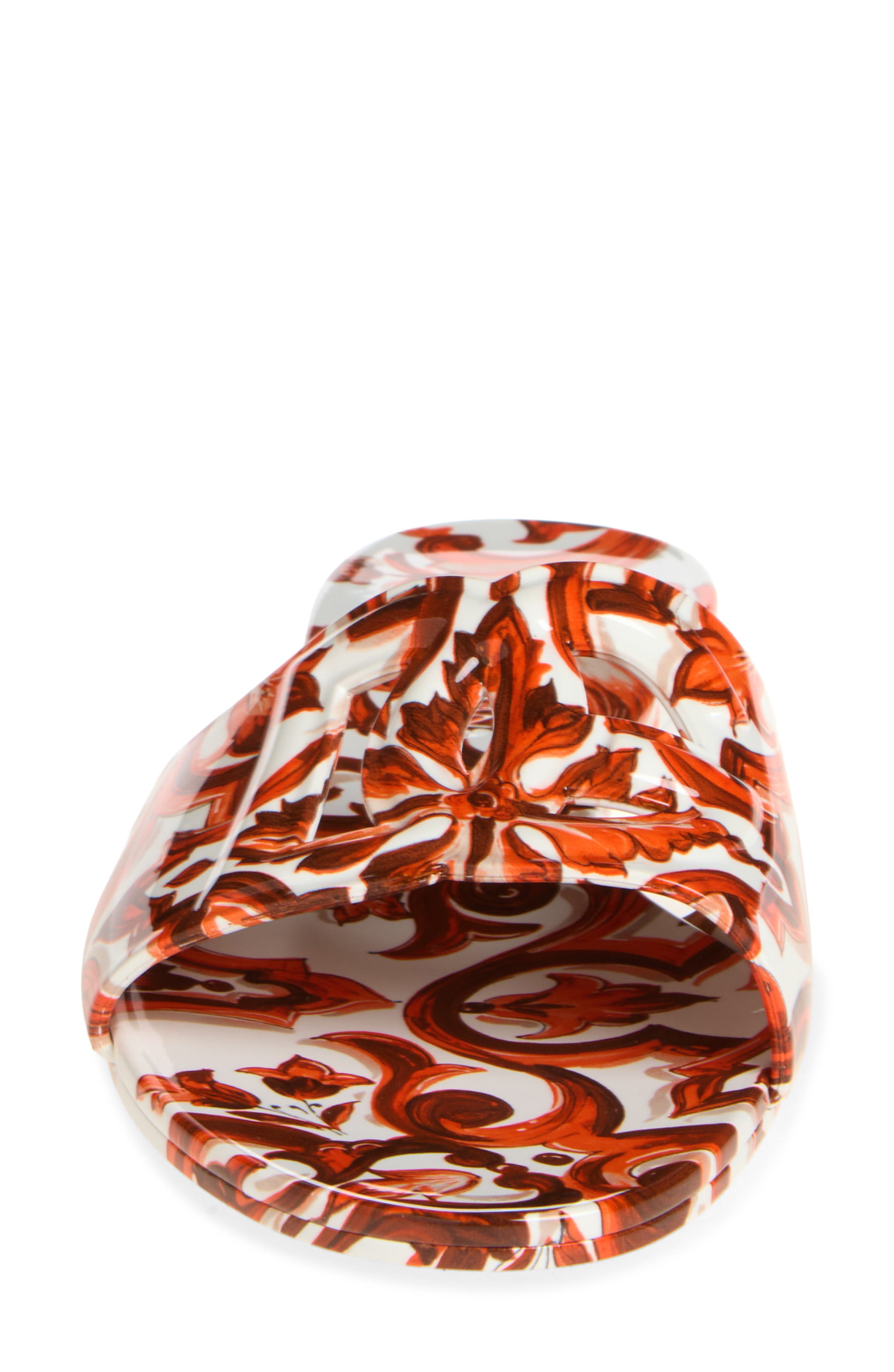 Dolce&Gabbana Bianca Majolica Slide Sandal, Alternate, color, Id3tn Maiolica 1 Orange