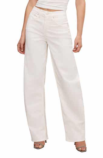 Good American Good Barrel High Waist Relaxed Barrel Twill Pants