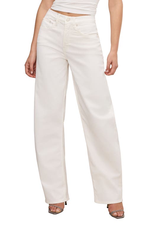 GOOD AMERICAN GOOD AMERICAN GOOD BARREL HIGH WAIST RELAXED BARREL TWILL PANTS 