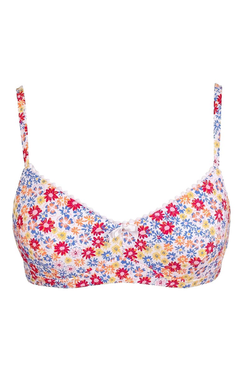 Swim Systems Pom Pom Annalee Underwire Bikini Swimsuit Top, Alternate, color, Prairie Petals