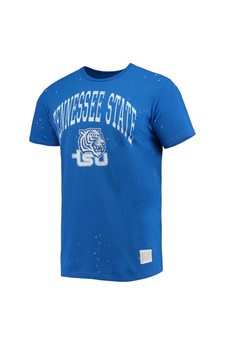 Retro Brand Men's Original Retro Brand Royal Tennessee State Tigers Bleach Splatter T-Shirt, Alternate, color, Royal