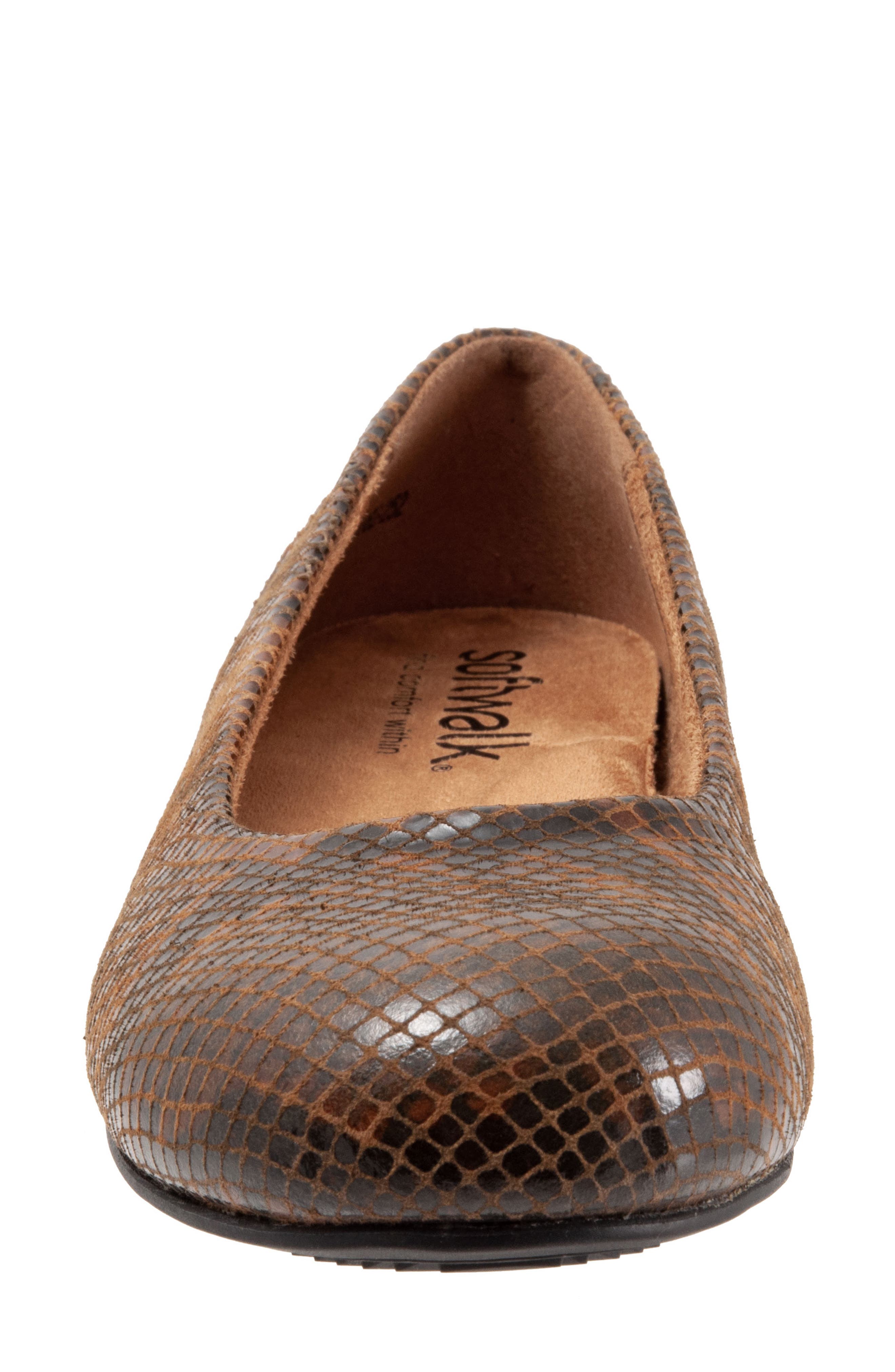 Sonoma Flat, Alternate, color, BROWN SNAKE PRINT LEATHER
