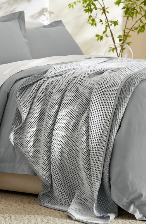 Boll & Branch Two-tone Organic Cotton Waffle Knit Bed Blanket
