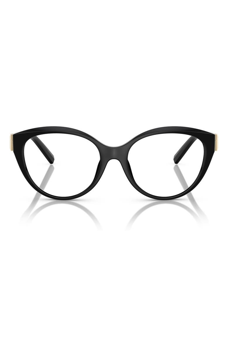 Tiffany
Co. 52mm Cat Eye Optical Glasses, Main, color, Shiny Black