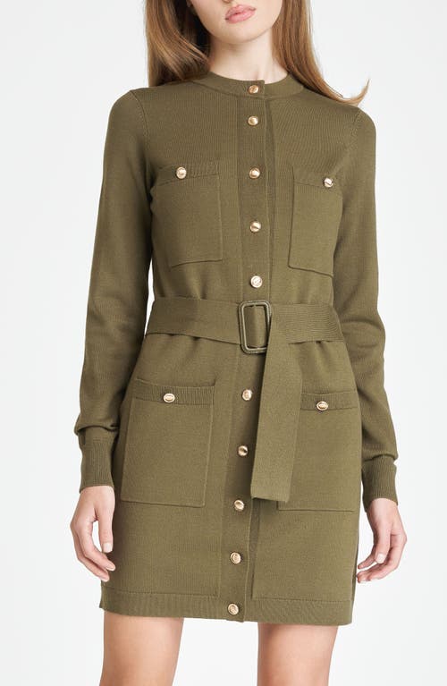 Wayf Becca Belted Long Sleeve Sweater Minidress
