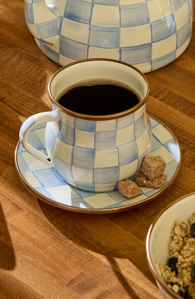 MACKENZIE CHILDS Sky Check Saucer, Alternate, color, Sky Check