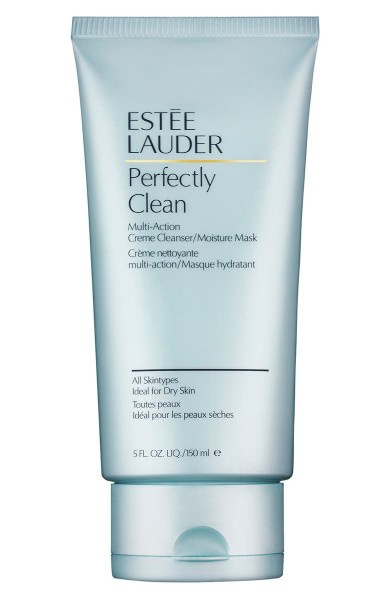 Estée Lauder Perfectly Clean Multi-Action Cream Cleanser + Moisture Face Mask, Main, color, 
