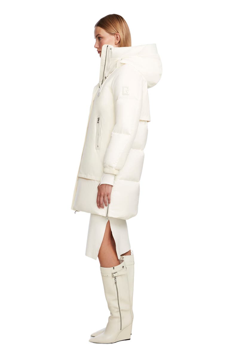 Rudsak LAYAN WOMEN'S MID-LENGTH DOWN PARKA WITH FAUX SHEARLING TRIM, Alternate, color, 