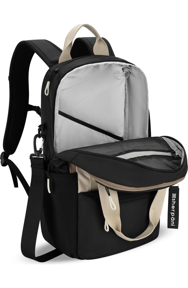 Sherpani Camden Convertible 3 in 1 Tote Bag, 18L Travel Backpack RFID Protection, Fits 15" Laptop, Ventura '73, Alternate, color, Con Leche